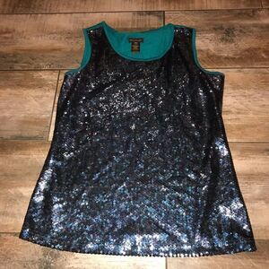 Multiples- Like new! Sequined tank! (S)